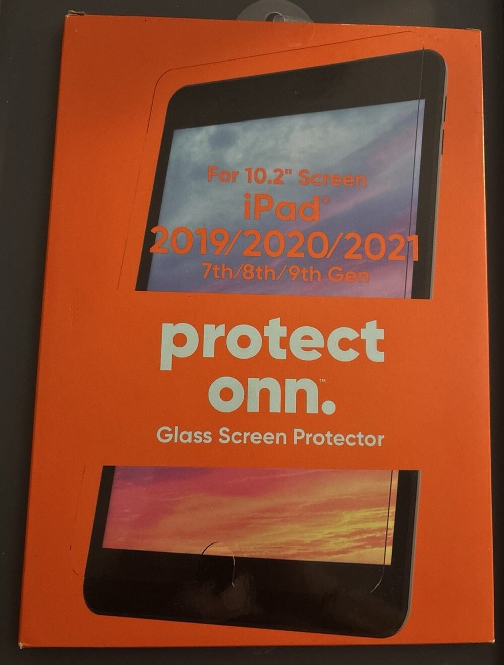 Protect Onn. iPad Glass Screen Protector For 10.2” Screen 2019-21, 7th-9th Gen